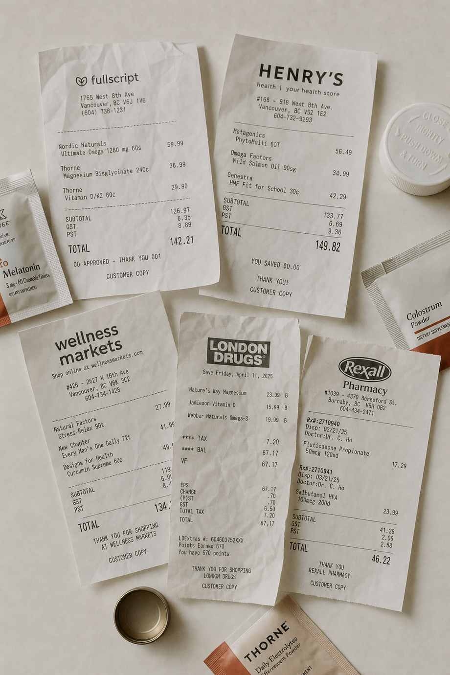 Receipts that quietly add up